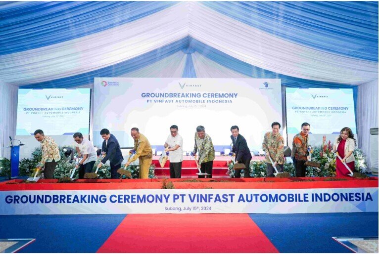 VinFast động thổ nhà máy lắp ráp xe điện tại Indonesia