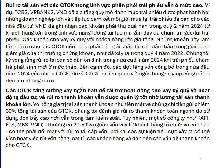 Nhiều CTCK có thể sẽ gặp rủi ro tài sản và tái cấp vốn