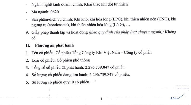 PV GAS (GAS) chốt danh sách phát hành hơn 45,9 triệu cổ phiếu thưởng, tỷ lệ 50:1