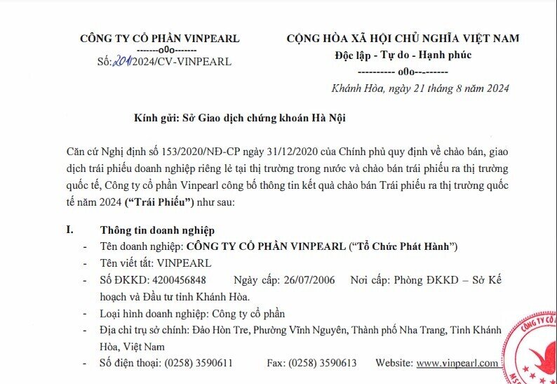 Vinpearl vừa huy động thành công 150 triệu USD trái phiếu quốc tế