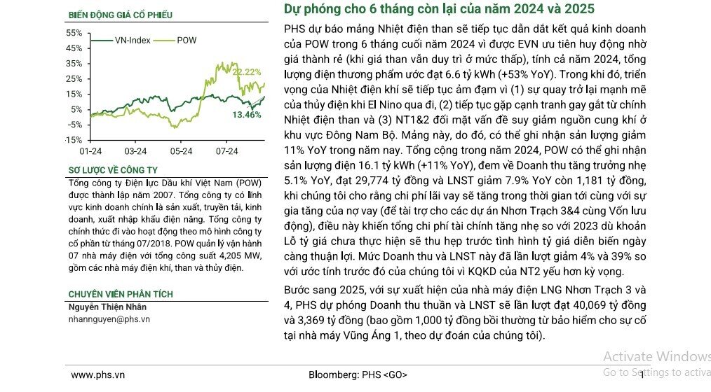 Một cổ phiếu điện được khuyến nghị mua, kỳ vọng tăng 17%