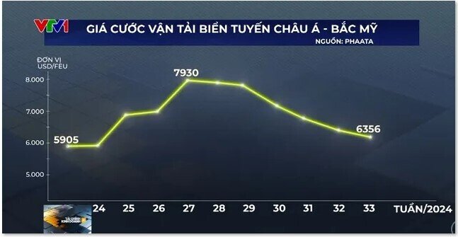 Giá cước vận tải biển hạ nhiệt