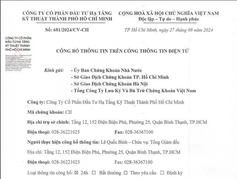 CII thông qua kế hoạch đầu tư dự án BOT ‘bí ẩn’ hơn 1.100 tỷ