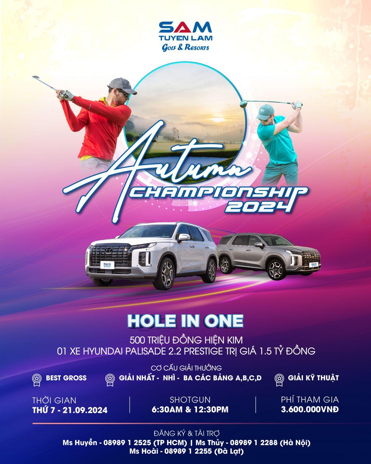 240 golfer sẽ tranh tài tại Giải SAM Tuyền Lâm Autumn Championship 2024 trong tháng 9