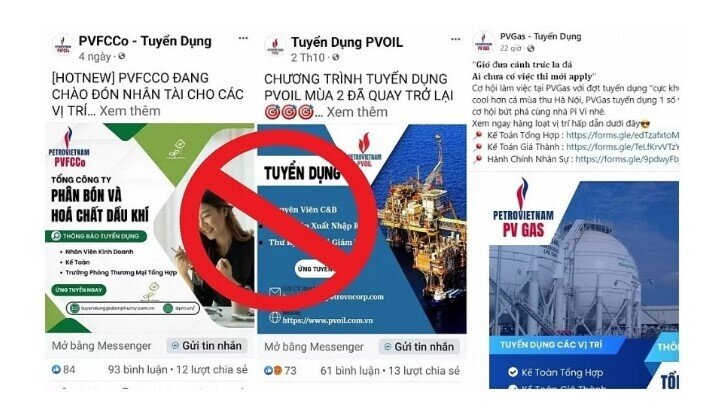 Ngập tràn trang mạng giả mạo tuyển dụng, Petrovietnam đưa ra cảnh báo khẩn