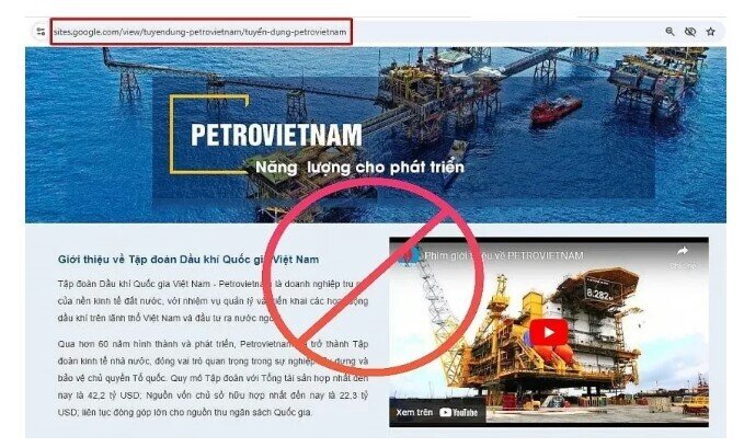 Ngập tràn trang mạng giả mạo tuyển dụng, Petrovietnam đưa ra cảnh báo khẩn