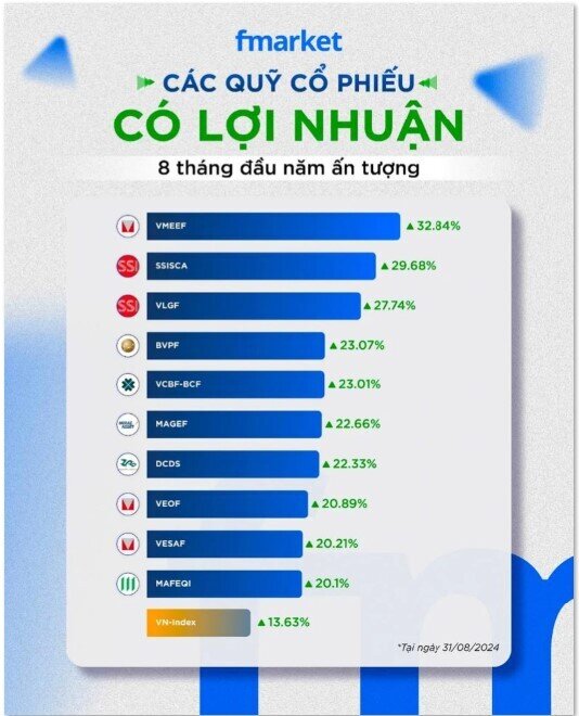 Các quỹ mở có lợi nhuận ra sao khi VN Index tăng?