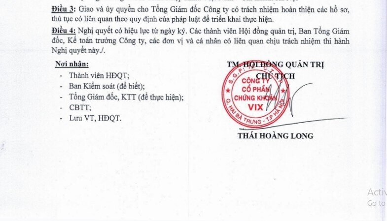 Chứng khoán VIX tiếp tục chào bán 79,8 triệu cổ phiếu mà cổ đông không mua