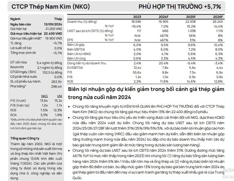 Thị phần HPG lên kỷ lục, biên lợi nhuận được dự báo tăng vào nửa cuối năm trong khi NKG, HSG giảm