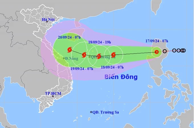 Hôm nay áp thấp nhiệt đới vào Biển Đông