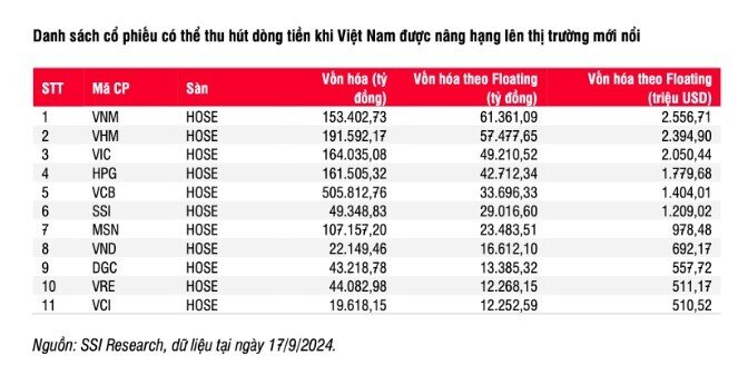 Cổ phiếu nào sẽ đón dòng tiền lớn khi TTCK Việt đến gần mục tiêu nâng hạng?