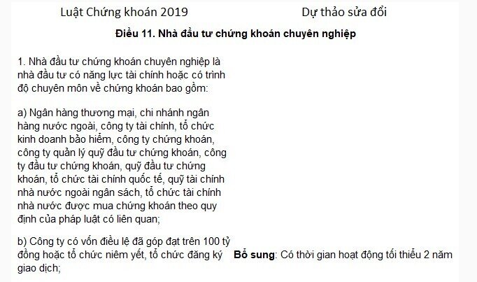 Quy định mới về nhà đầu tư chứng khoán chuyên nghiệp: Sửa sao cho hợp lý?