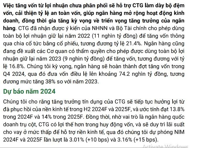 Cổ phiếu CTG "lọt tầm ngắm" của CTCK với kỳ vọng tăng trưởng bứt phá 2 chữ số