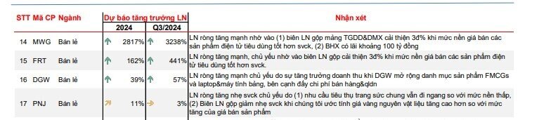 Ước tính lợi nhuận ngành bán lẻ quý 3: Một DN được dự báo tăng trưởng lợi nhuận 3.000%