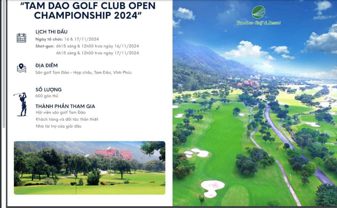 Tam Đảo Golf Club Open Championship 2024 sẽ khởi tranh trong tháng 11