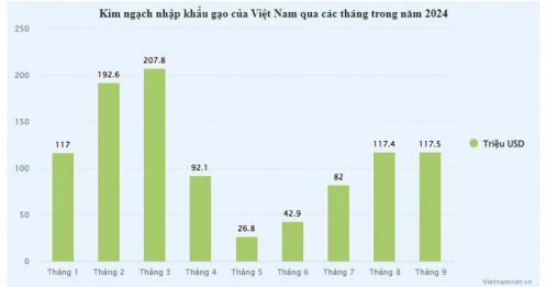 Lần đầu tiên trong lịch sử, Việt Nam chi 1 tỷ USD nhập khẩu gạo