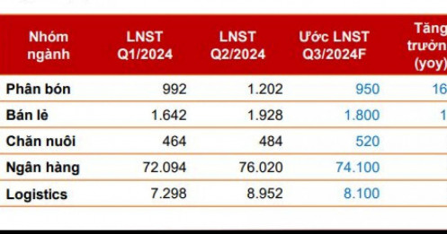 Một ngành dự báo có lợi nhuận tăng vọt trong quý 3/2024
