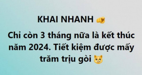 3 tháng nữa hết năm vẫn không tiết kiệm được đồng nào