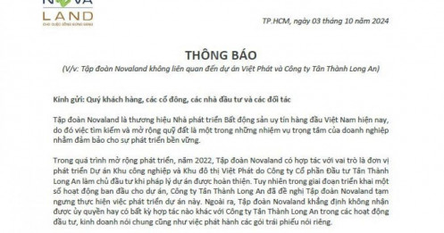 Novaland khẳng định lời nói của bà Trương Mỹ Lan về dự án Việt Phát trên toà là 'vô căn cứ'