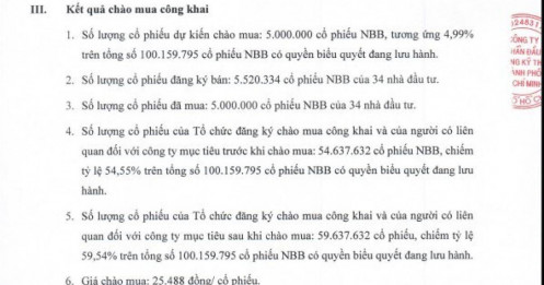 CII vừa chi hơn 127 tỷ đồng để nâng sở hữu lên 59,5% vốn NBB