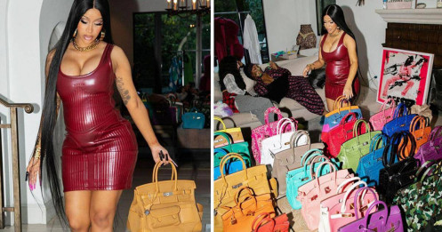 Cardi B khoe bộ sưu tập túi Hermès trị giá hơn 50 tỉ đồng