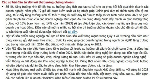 Kinh tế vĩ mô cải thiện, CTCK chỉ ra loạt ngành hưởng lợi lớn, KQKD dự báo bật tăng mạnh