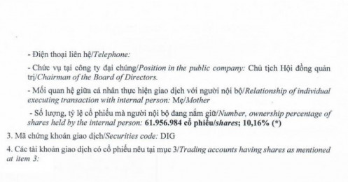 Vợ cố Chủ tịch Nguyễn Thiện Tuấn đăng ký nhận thừa kế 16,9 triệu cổ phiếu DIG