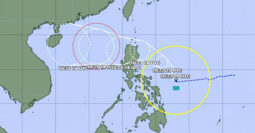Bão Trami mạnh lên từ áp thấp nhiệt đới, khả năng cao đi vào Biển Đông