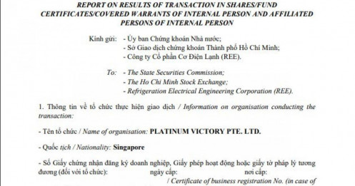 Gom thêm 4 triệu cổ phiếu, ‘cá mập’ Singapore chính thức nắm quyền phủ quyết tại REE