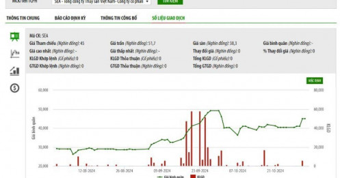 Cổ đông lớn của Seaprodex bán giảm tỷ lệ không báo cáo