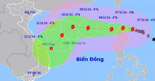 Bão Yinxing mạnh lên cấp 15, hướng vào Biển Đông