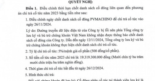 Một doanh nghiệp trên sàn chứng khoán lùi thời gian trả cổ tức vì lỗi đường truyền