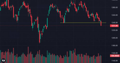 Giảm mạnh nhất 15 tuần, VN-Index rơi sát 1230 điểm, khối ngoại xả ròng hơn 940 tỷ