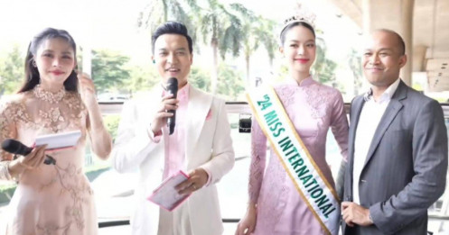 Nóng: Miss International 2024 Thanh Thủy "mếu máo" khi vừa xuống sân bay Tân Sơn Nhất