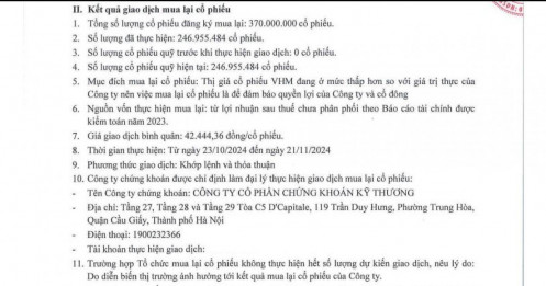 Vinhomes hé lộ giá mua cổ phiếu quỹ trong thương vụ lớn nhất lịch sử TTCK Việt