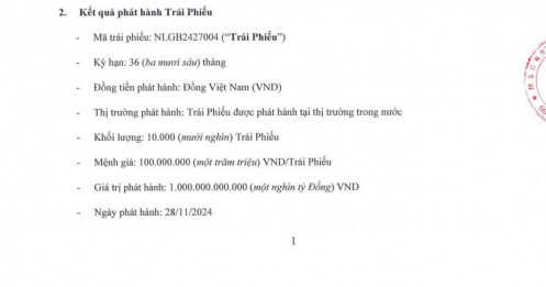 Nam Long thế chấp cổ phần công ty con để huy động 1.000 tỷ đồng trái phiếu