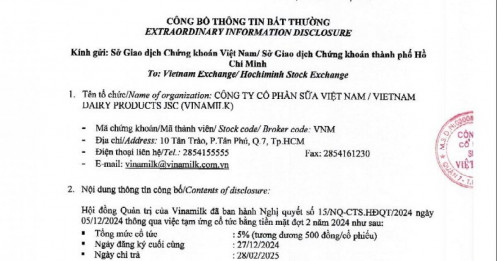 Vinamilk dồn dập trả cổ tức, hơn 1.000 tỷ đồng sắp chảy về "túi" cổ đông