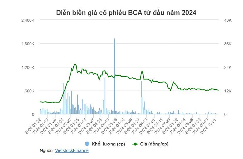 BCA sắp chào bán 31 triệu cp với giá cao hơn thị trường 20%