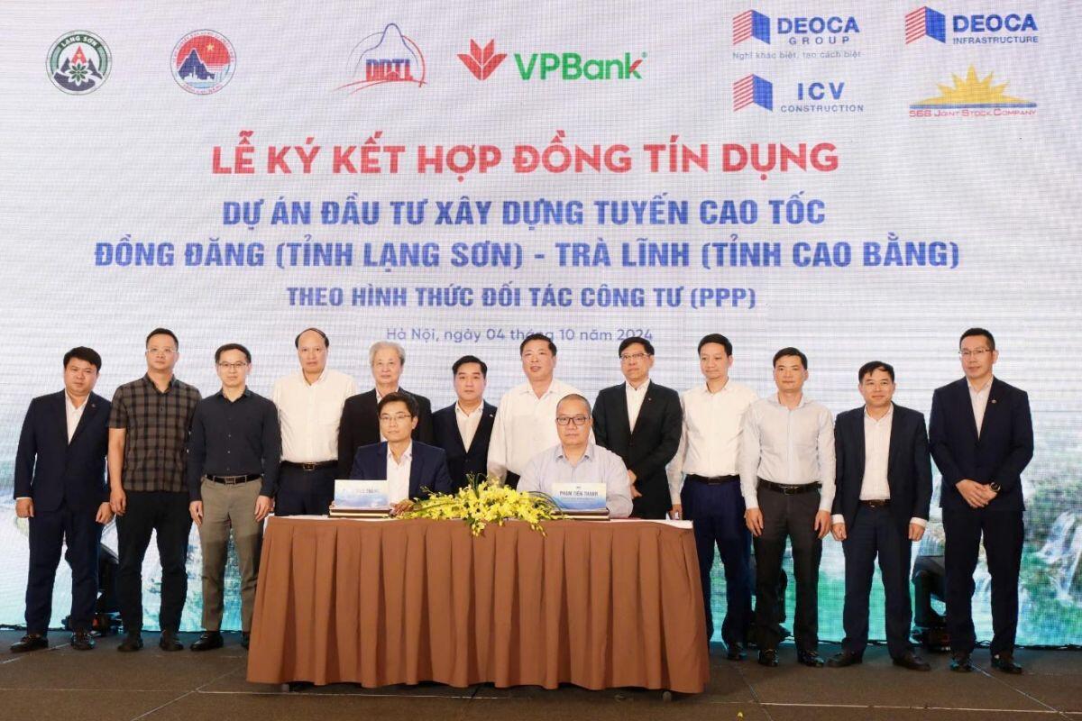 Công ty CP cao tốc Đồng Đăng - Trà Lĩnh và VPbank ký hợp đồng tín dụng 2.300 tỷ đồng