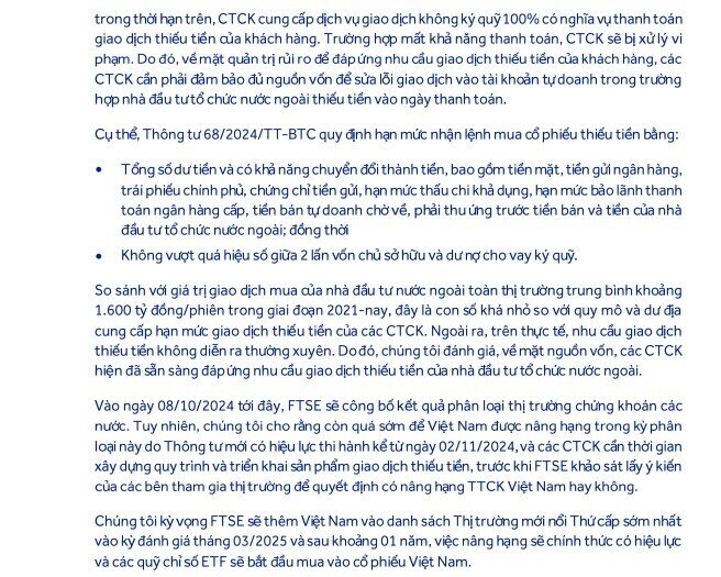 ACBS: Còn quá sớm để TTCK Việt được nâng hạng trong kỳ công bố kết quả của FTSE Russell vào ngày 8/10