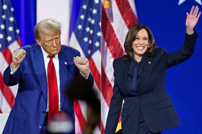 Ông Trump bỏ xa bà Harris ở bang Florida, Texas