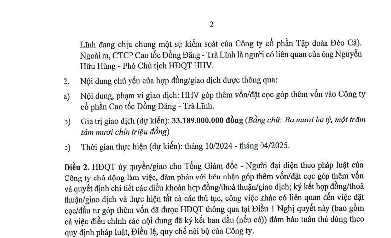 Đèo Cả (HHV) bơm thêm vốn cho dự án cao tốc 14.300 tỷ đồng nối Cao Bằng - Lạng Sơn