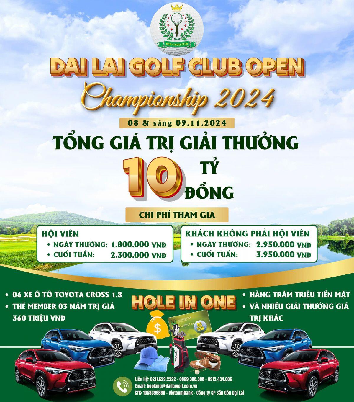 Hơn 600 golfer sẽ tranh tài tại giải Vô địch CLB Sân golf Đại Lải Mở rộng 2024