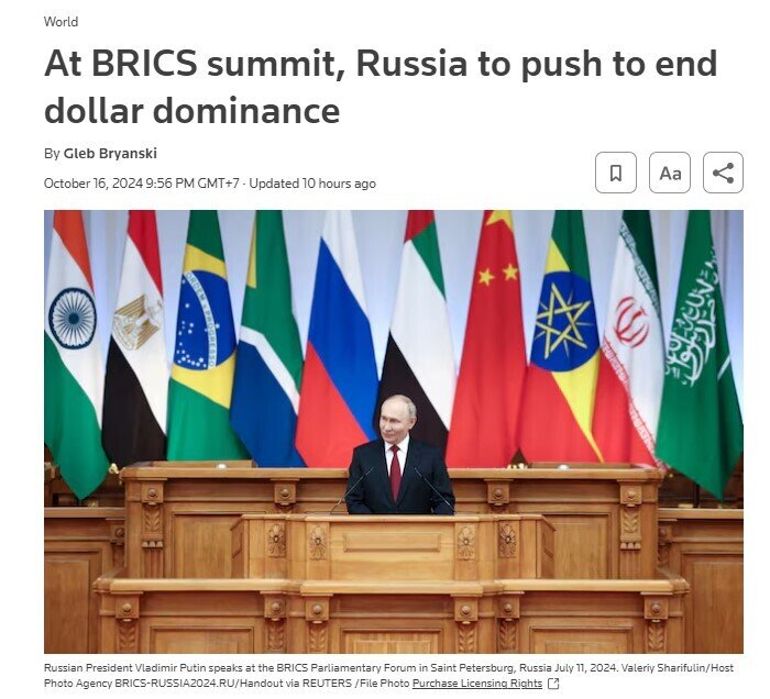 Nga đề xuất 1 loạt giải pháp với các nước BRICS, hé lộ sáng kiến cho cả lĩnh vực chứng khoán