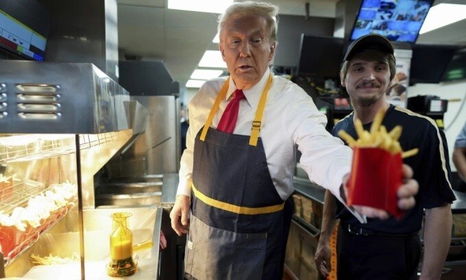 McDonald's phủ nhận mời Trump đến rán khoai tây