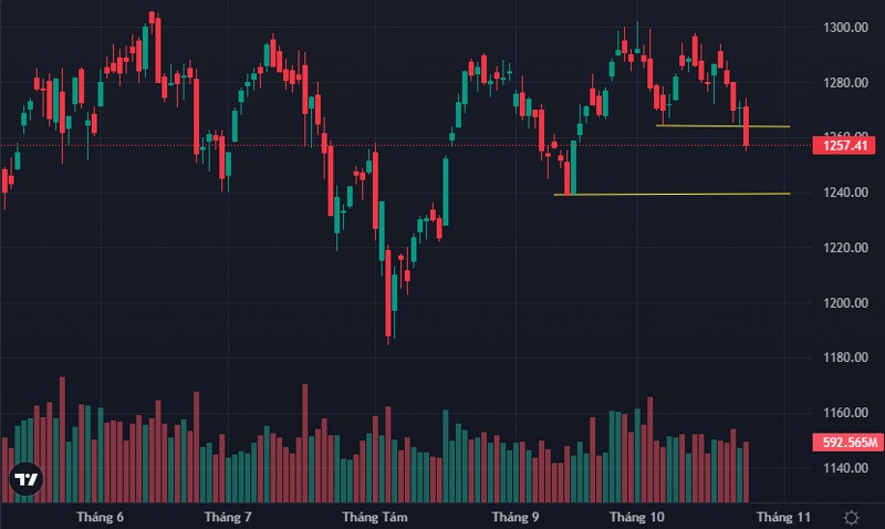 Cắt lỗ quyết liệt, VN-Index giảm mạnh nhất 12 tuần, thủng đáy ngắn hạn