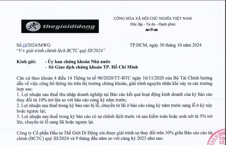 Thế Giới Di Động báo doanh thu lên mức cao nhất gần 3 năm