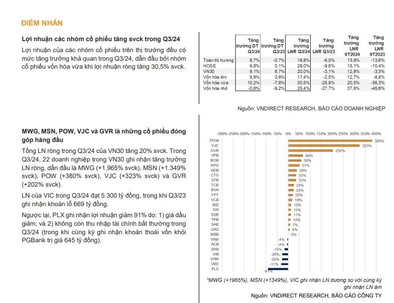 Toàn cảnh bức tranh lợi nhuận quý 3/2024: Loạt nhóm ngành trở thành "ngôi sao tăng trưởng" với lợi nhuận tăng "bằng lần"