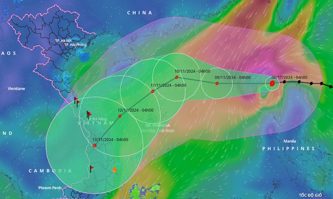 Bão Yinxing vào Biển Đông