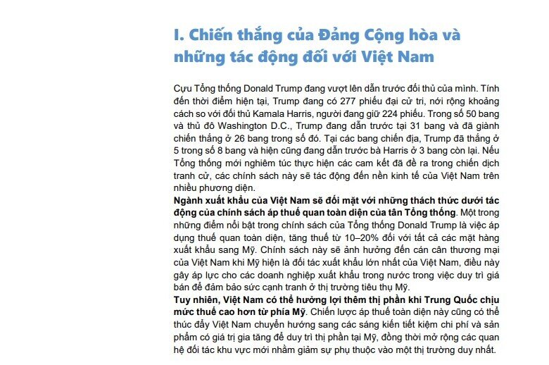 Chứng khoán KIS: Ảnh hưởng từ bầu cử Tổng thống Mỹ đến dòng vốn FDI